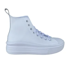 Converse scarpa sneakers alta da donna in pelle con zeppa Chuck Taylor Star Move A05535C bianco Sneakers Exercise