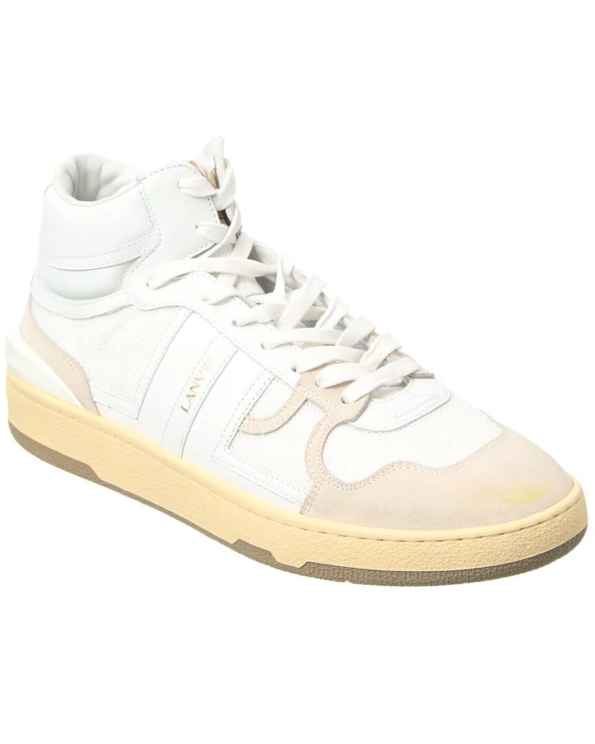 LANVIN Tennis Leather & Mesh High-Top Sneaker Vapor Pro Tennis Shoes