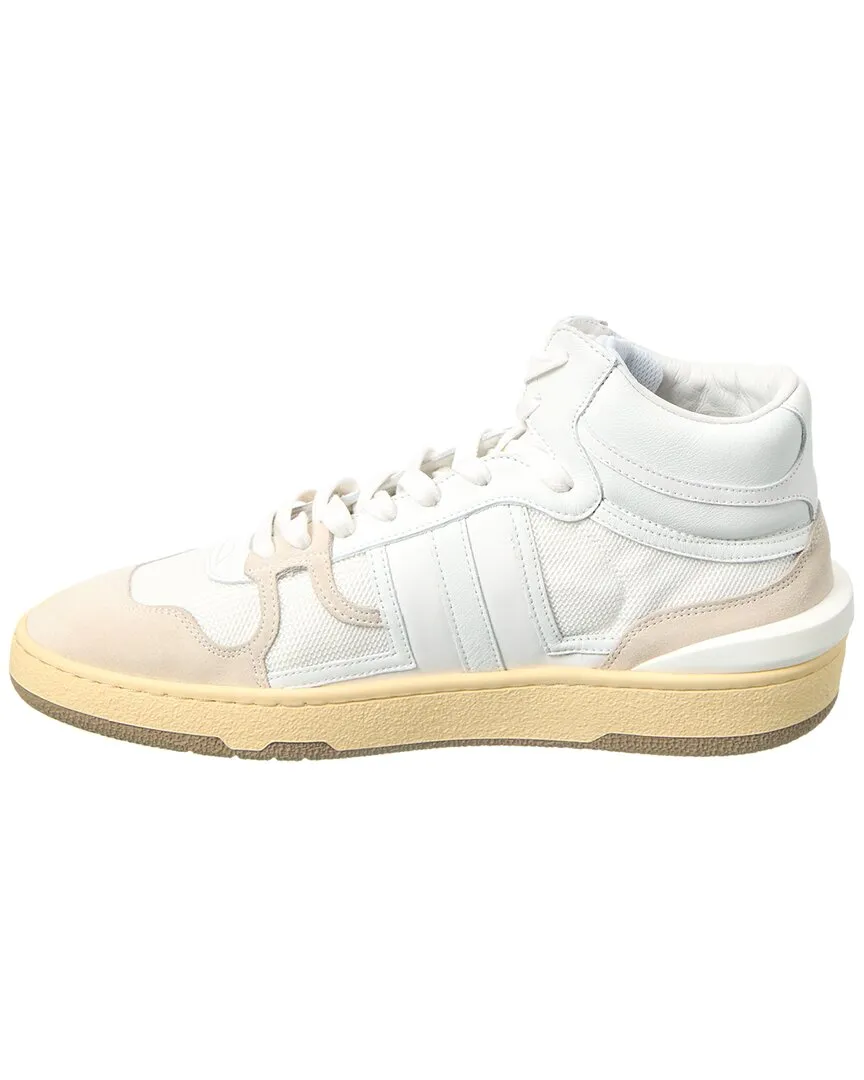 LANVIN Tennis Leather & Mesh High-Top Sneaker Tennis Shoes With