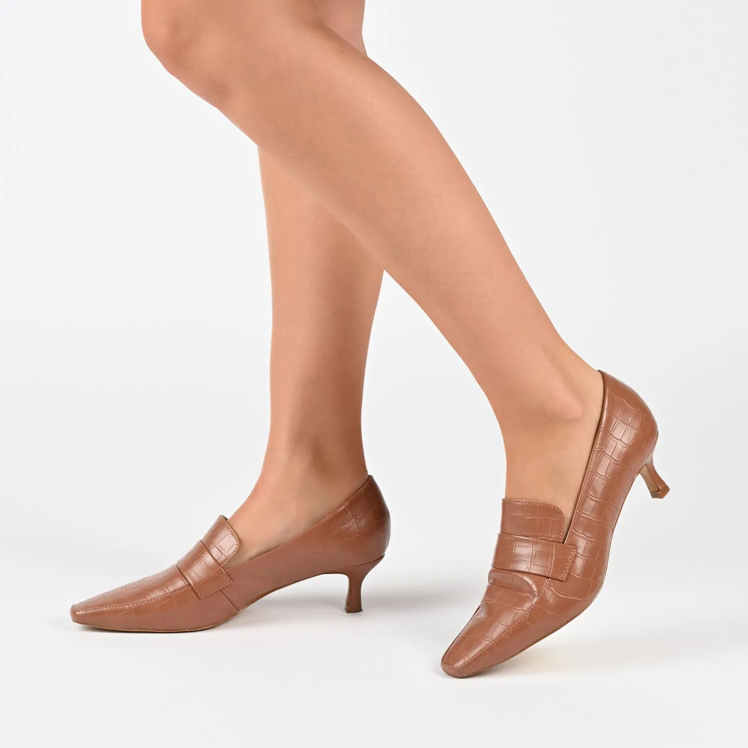 CELINA KITTEN HEEL LOAFERS IN WIDE