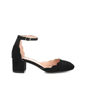 EDNA BLOCK HEEL D'ORSAY IN WIDE Clear Strap High Heels