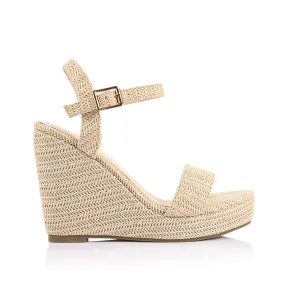 Amaya Rope Wedges - Raffia Shoes High Heel