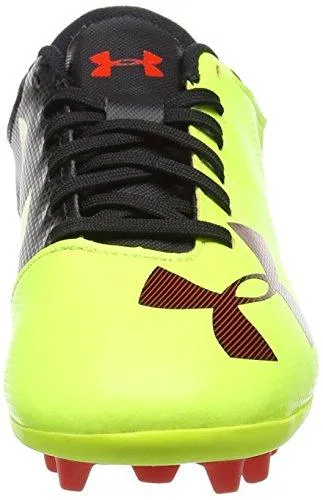 Boys Ua Spotlight Dl FgR Jr. Soccer Cleats High/Vis Yellow/Rocket Red/Black 4 Copa Sense   Fg Soccer Cleats