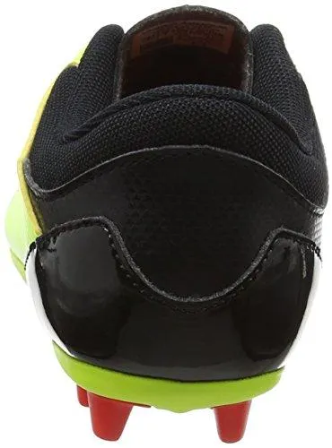 Boys Ua Spotlight Dl FgR Jr. Soccer Cleats High/Vis Yellow/Rocket Red/Black 4 Elite Mid Firm Ground Soccer Cleats