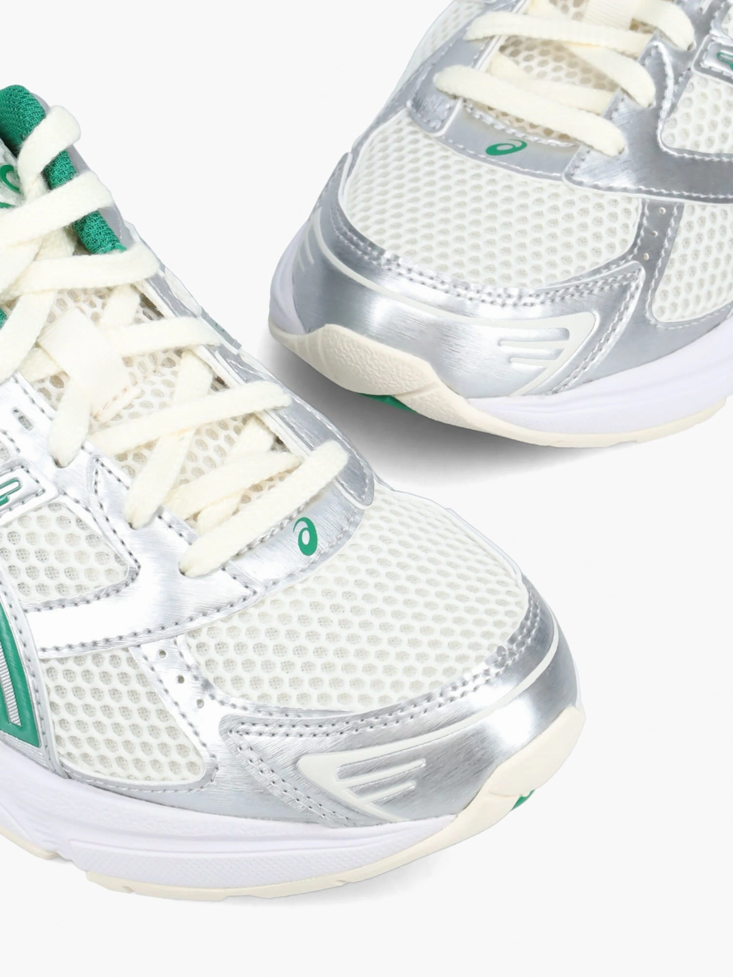 Flat Christmas Shoes Ge1130 Cream Kale leather Mesh