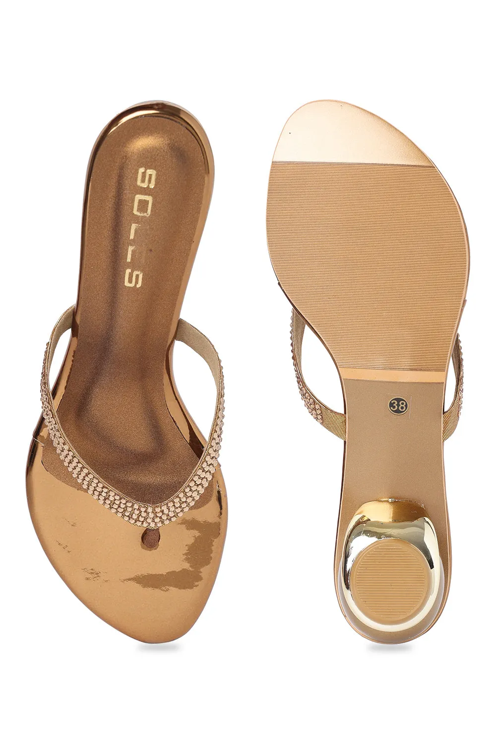 High Heel Shoes For Flat Feet SOLES V Strapped Round Heels