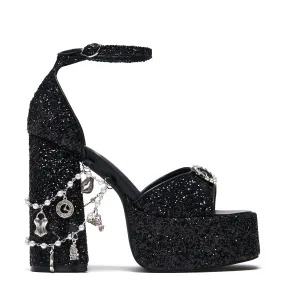 Frank N Furter Charm Heels - Black Eurostep Shoes Mary Jane