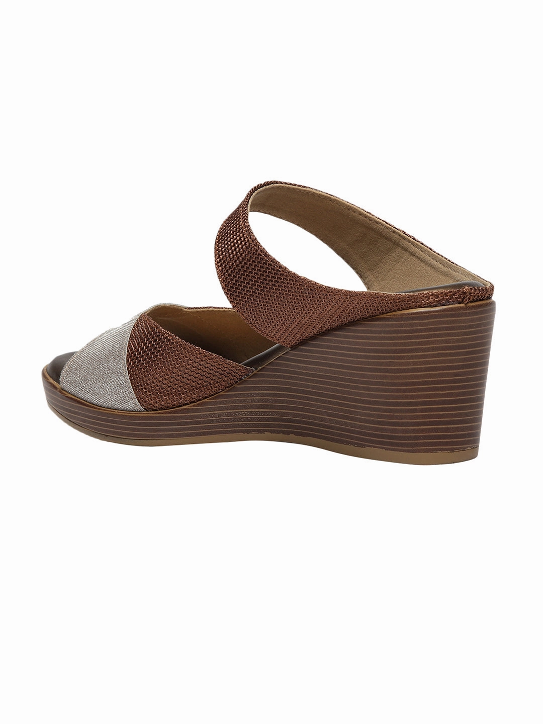 High Heels In Jeans Yara Bronze Wedge Heels