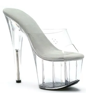 High Heels Synonym 7" Stiletto Clear Platform (ES709-Vanity)