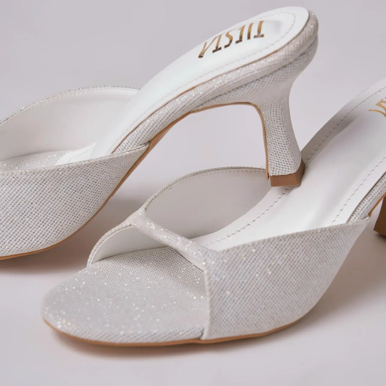 Custom Stilettos Party Glitter heels High Heels Front View Drawing