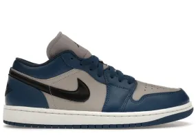 Jordan 1 Low French Blue College Grey (Women'S) Wide Width Mens Basketball Shoes