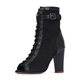 Emily noir - Talon pais - Personnalisable Ankle Boots With Gems