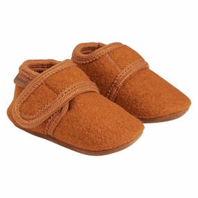 Ballet Style Slippers En Fant Baby Wool Slippers Leather Brown