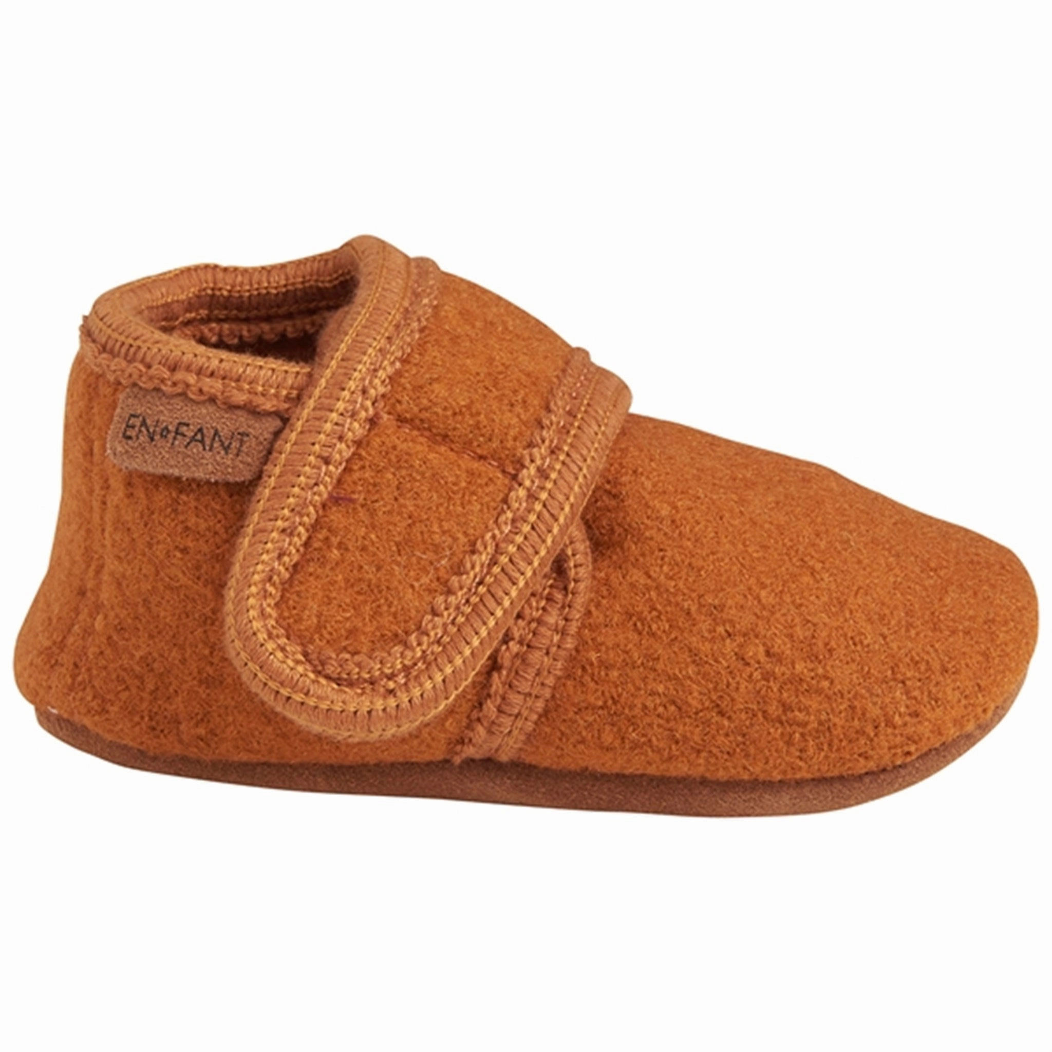 En Fant Baby Wool Slippers Leather Brown Mama Bear Slippers