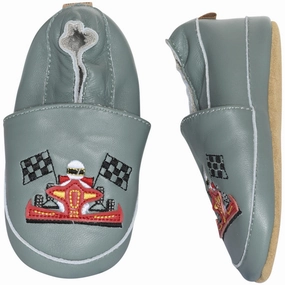 MELTON Trellis Go-cart leather slippers Outdoor Fuzzy Slippers