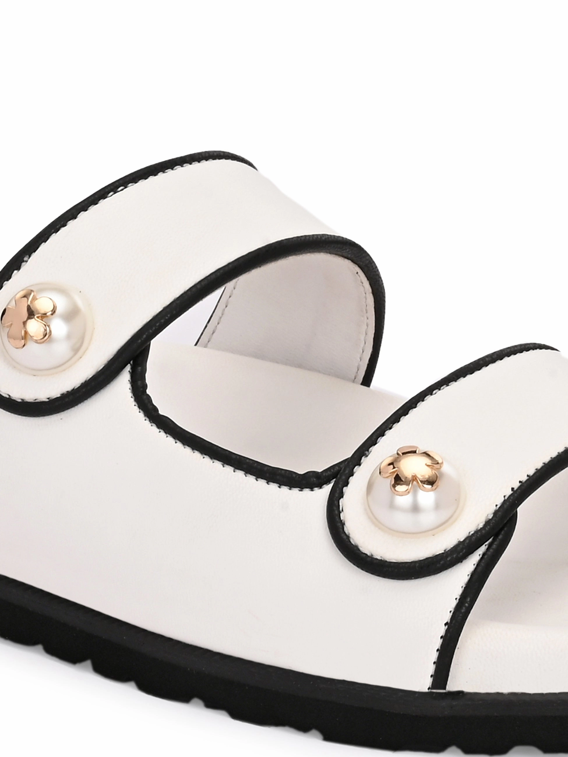 Black Slides Athena Pipin Strappy Sliders