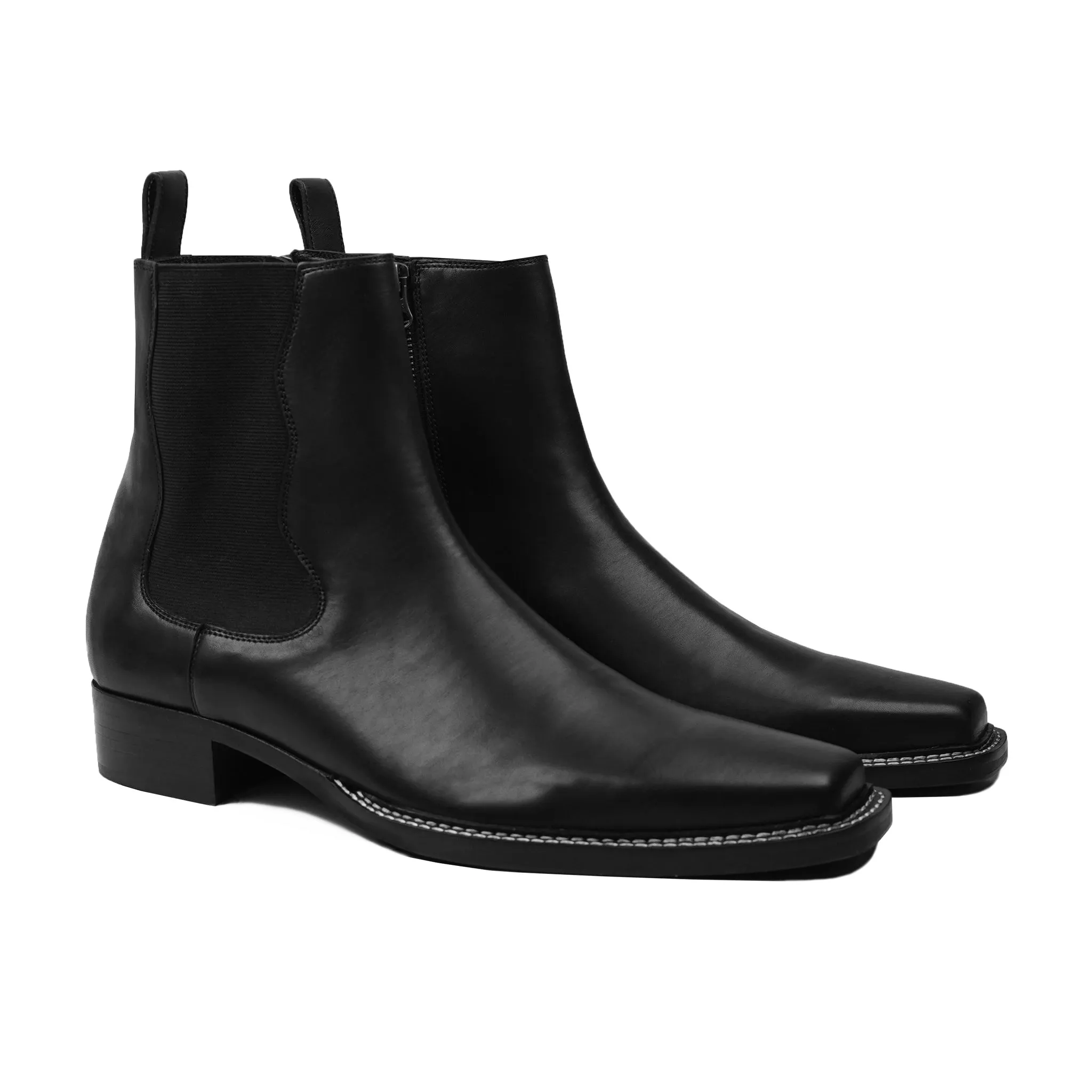 Lugo - Men's Black Calf Leather Chelsea Boot Chelsea Boots Made In Spain