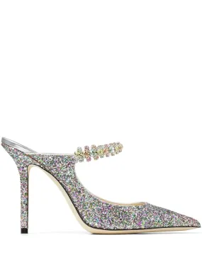 Club C Laceless Mule Shoes Bing 100mm glitter mules