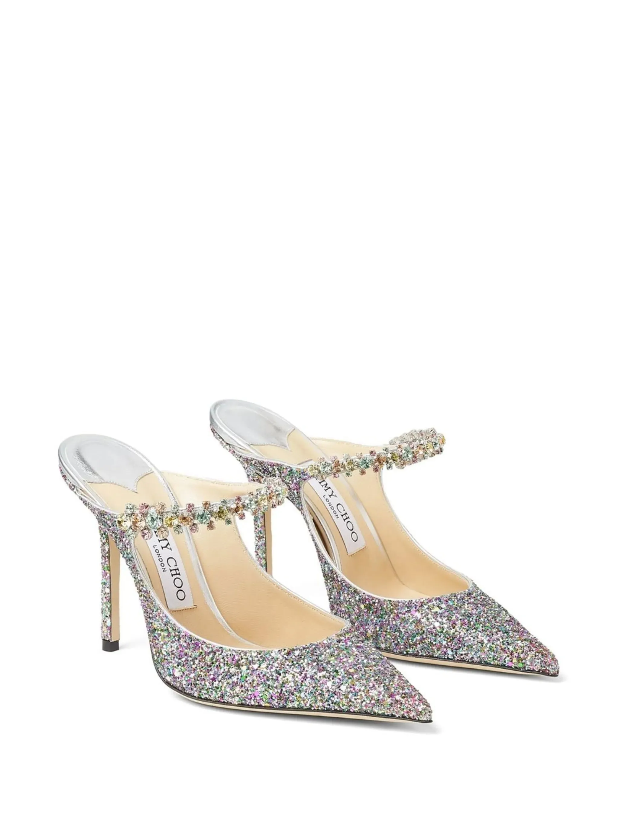 Best Mule Shoe Bing 100mm glitter mules