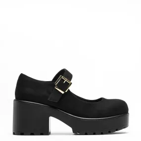 TIRA Black Mary Jane Shoes 'Suede Edition' Beezee Mary Jane Shoes