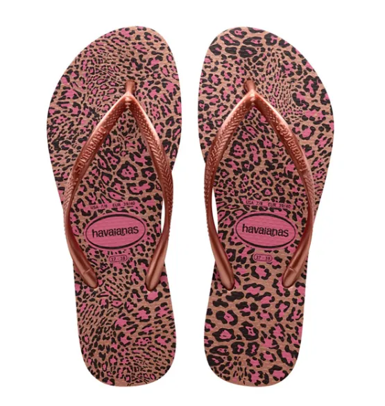 Guys That Wear Flip Flops HAVAIANAS SLIM ANIMALS - CROCUS ROSE.GOLDEN BLUSH