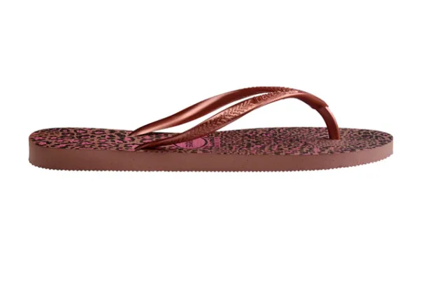 HAVAIANAS SLIM ANIMALS - CROCUS ROSE.GOLDEN BLUSH Wedges Flip Flops