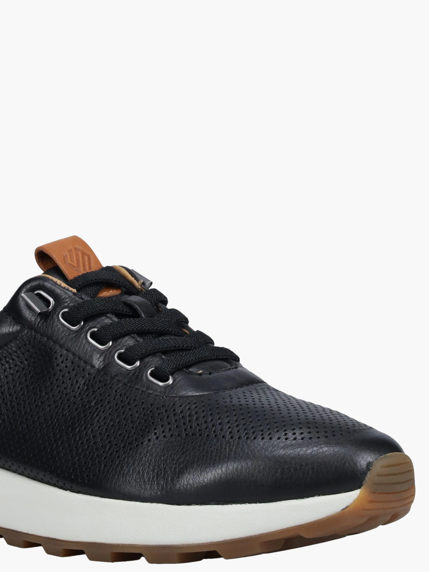 Suede Shoes Flats Kinnon Perfed Jogger Black Leather