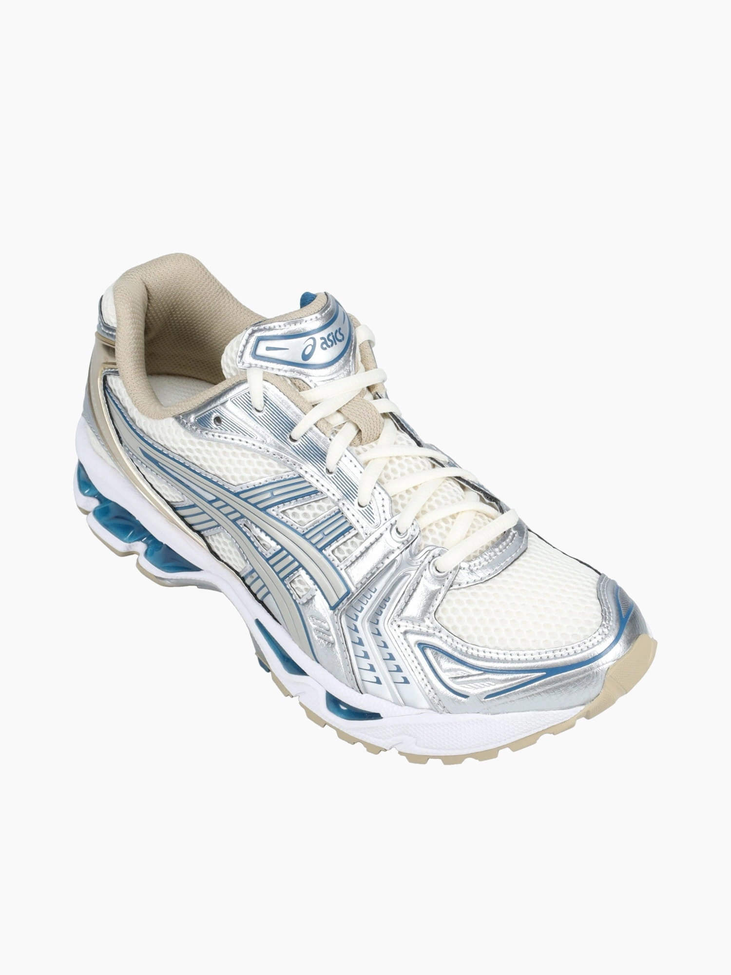 Gelkayano 14 Cream Silver Best Flat Weightlifting Shoes