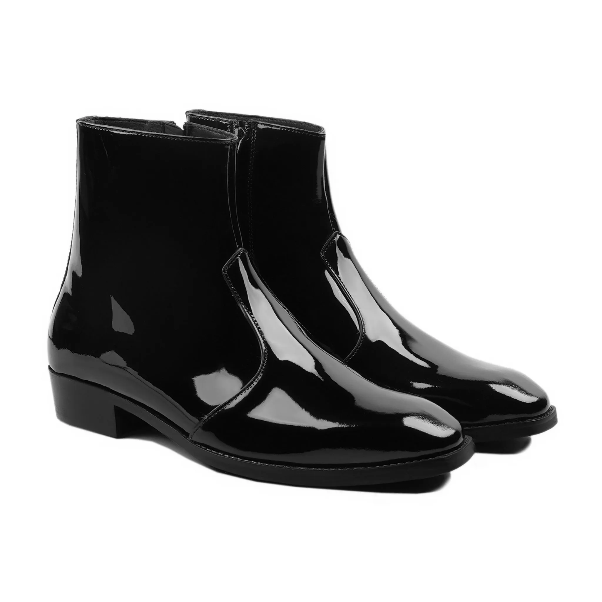 Chelsea Boots Ankle Fit Cajon - Men's Black Patent Leather Chelsea Boot