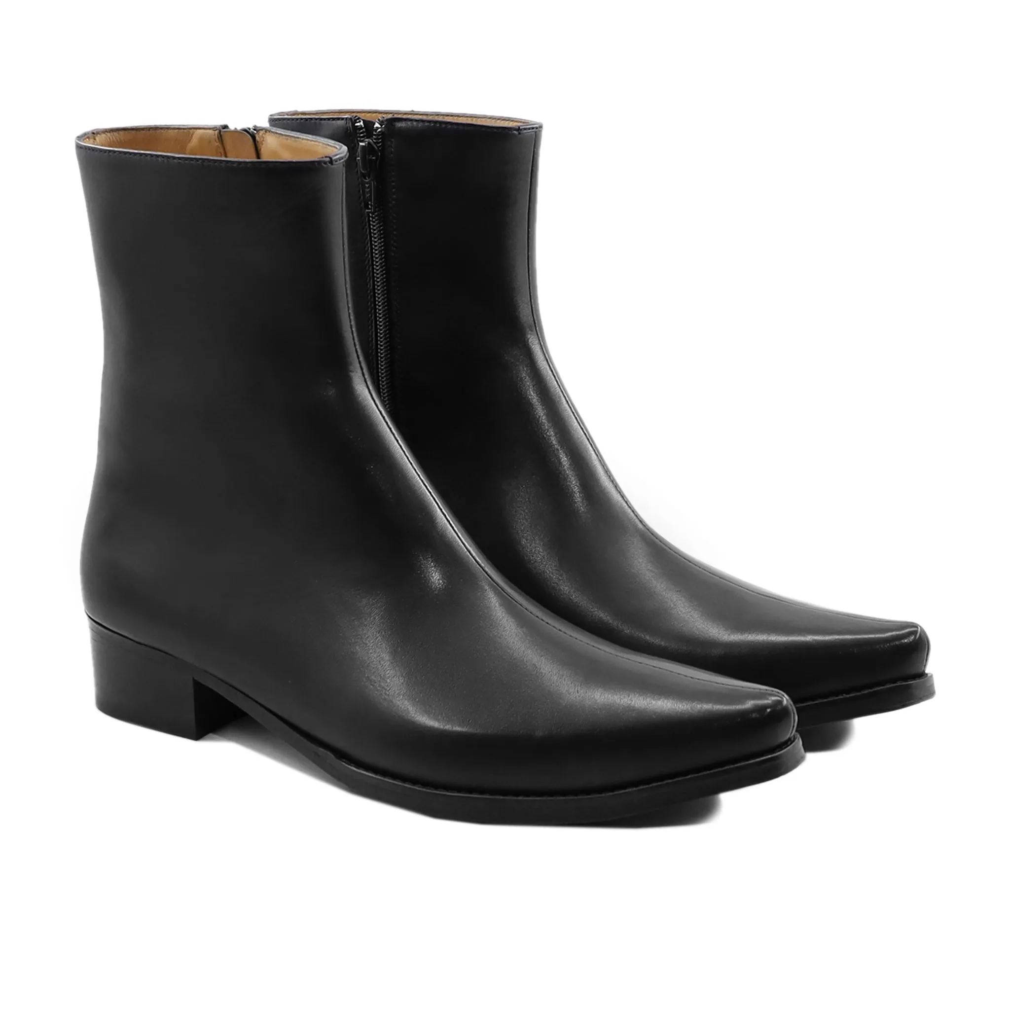 Chelsea Boots Crazy Horse Kalun - Men's Black Calf Leather Chelsea Boot