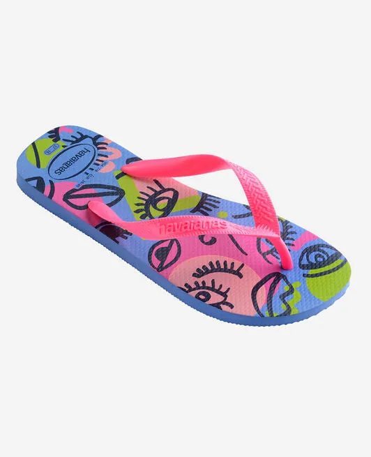 Flip Flop Coloring Page HAVAIANAS TOP COOL - WHITE.GREEN
