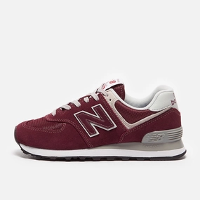 New Balance Womens Green Leaf 574 New Balance Burgundy Sneakers