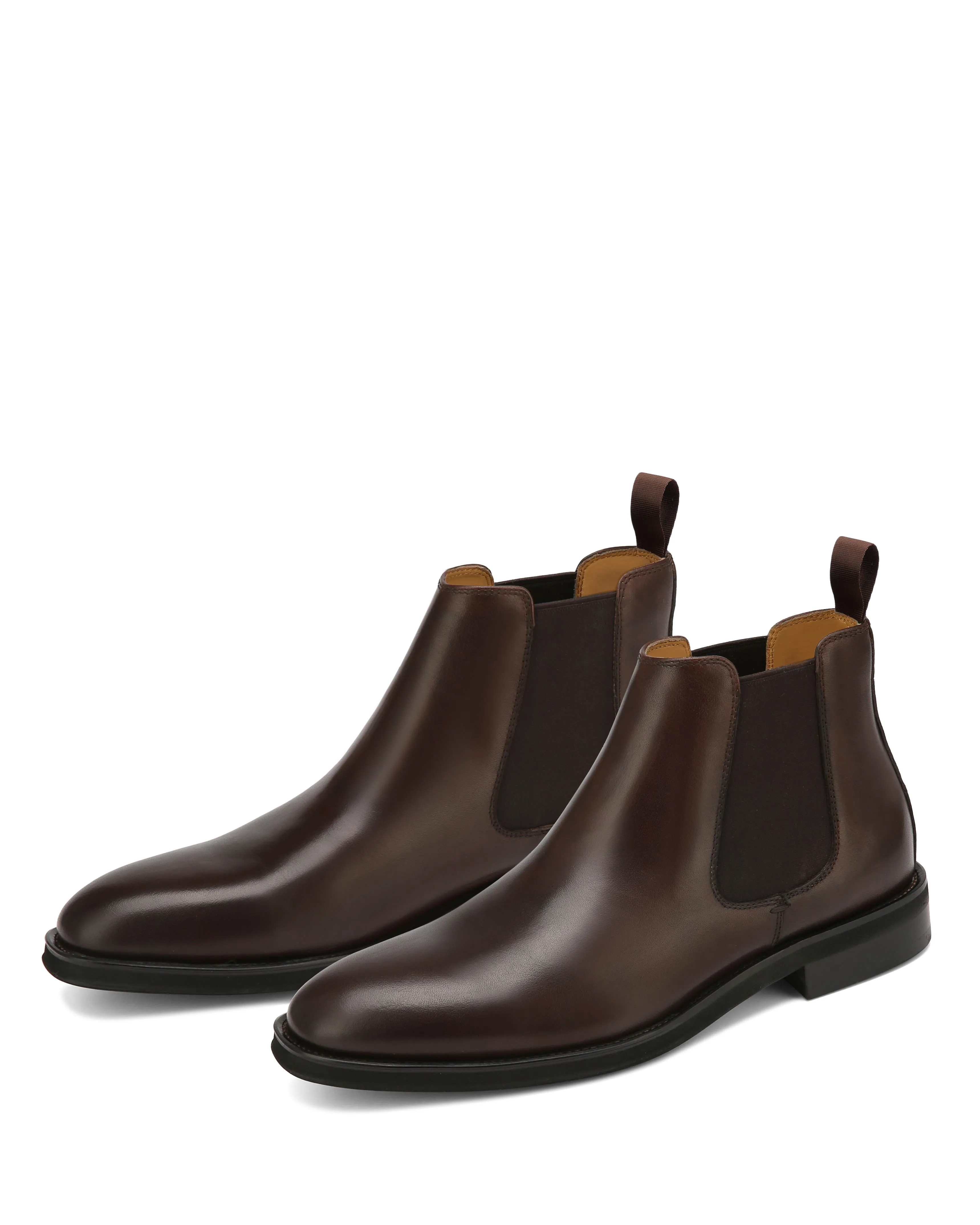 Waxed Leather Chelsea Boots Outback Brown Leather
