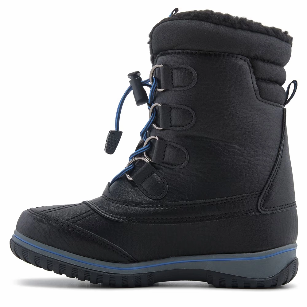 Best Boots In Snow Tundra Alta Snow Boot Little Kid Black Blue Fleece Lined Mid Calf Boots KHD772