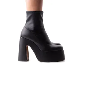 Flash Black Stretch Skinny Ankle Boots