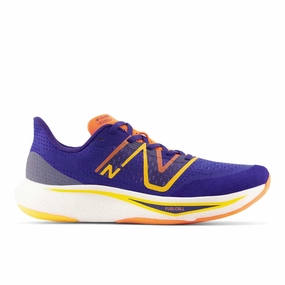 Men's New Balance FuelCell Rebel v3, Victory Blue/Vibrant Apricot, 8 D Medium New Balance Columbus