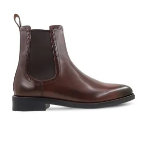 Christian Louboutin Motok Leather Chelsea Boots Ezekiel - Men's Dark Brown Calf Leather Chelsea Boot