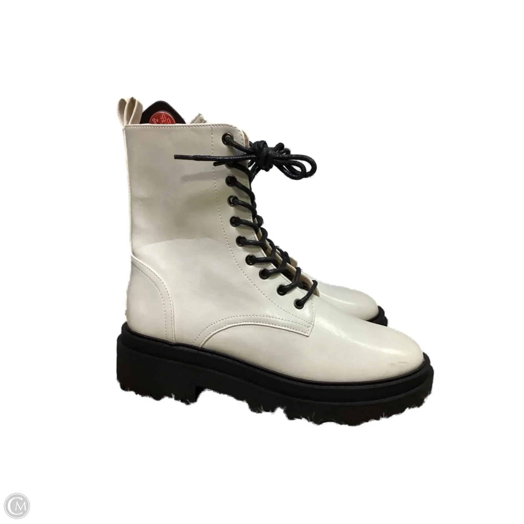 Vintage Combat Boots Boots Combat By Forever 21 In Ivory, Size: 7