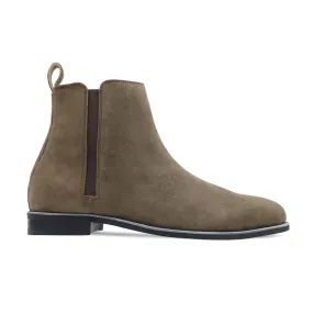 Leather Winter Chelsea Boots Kunzi - Men's Sandstone Brown Kid Suede Chelsea Boot