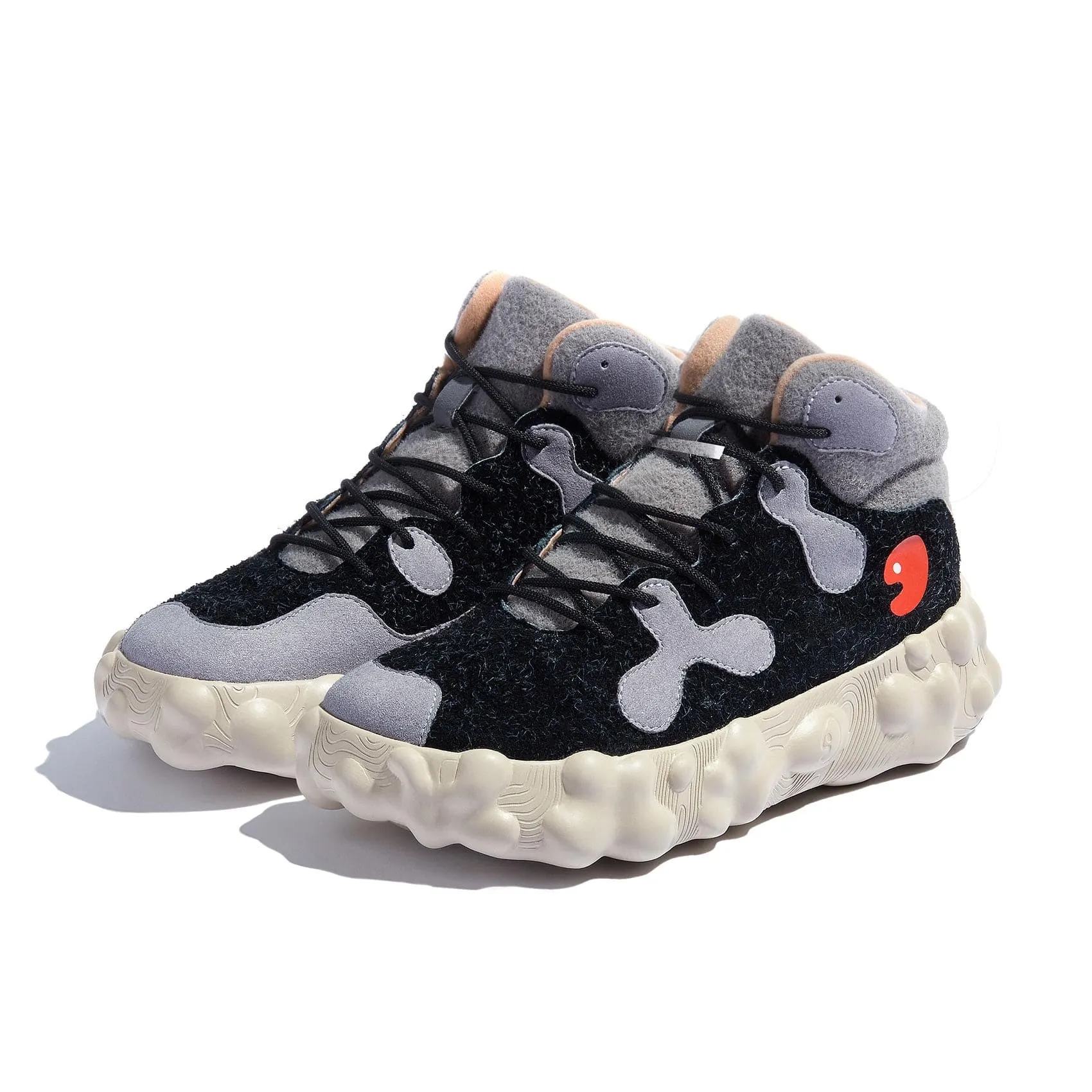 Low Top Basketball Shoes Safe Fluffy Black Figueras III Women