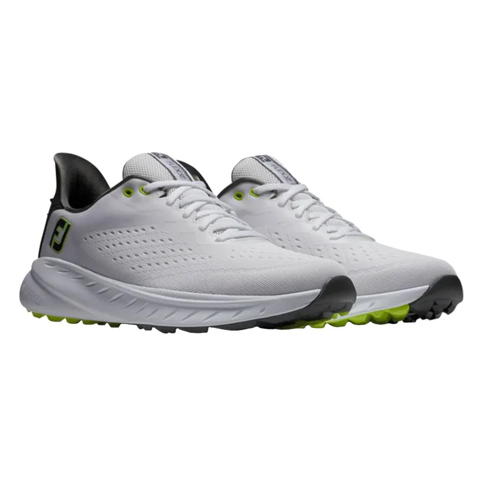 FootJoy Flex XP Spikeless Golf Shoes Previous Season Style White/Black/Lime - 23 Men Best Comfortable Golf Shoes