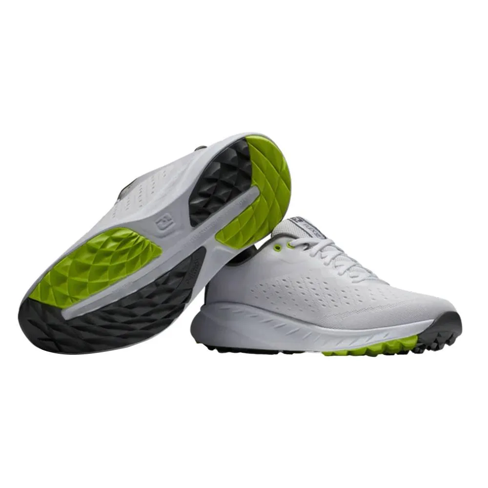 FootJoy Flex XP Spikeless Golf Shoes Previous Season Style White/Black/Lime - 23 Men Sale Golf Tour