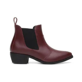Easy Spirit Boots 'Francesca' women's pull-on bootie by Ahimsa - burgundy