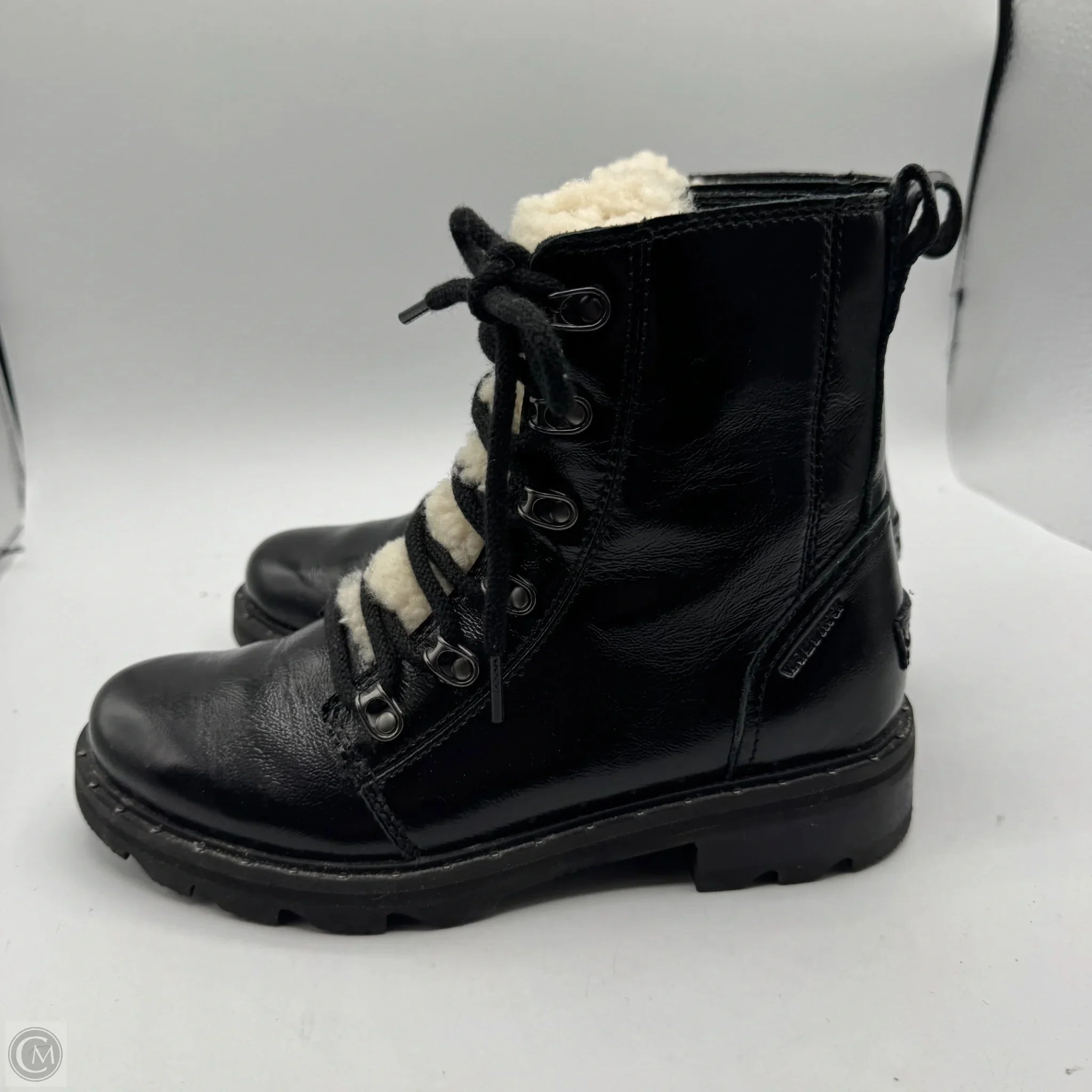 Flower Print Combat Boots Boots Combat By Sorel In Black, Size: 6.5