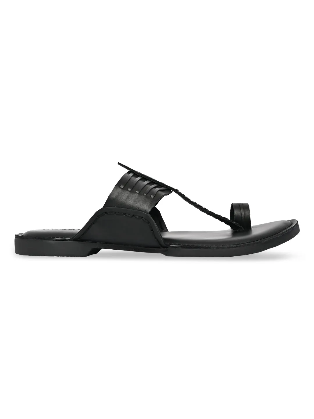 Regal Black Men Ethnic Kolhapuri Sandals Mia Espadrille