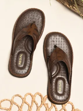 Regal Brown Men Casual Leather Sandals Best Espadrilles For Travel