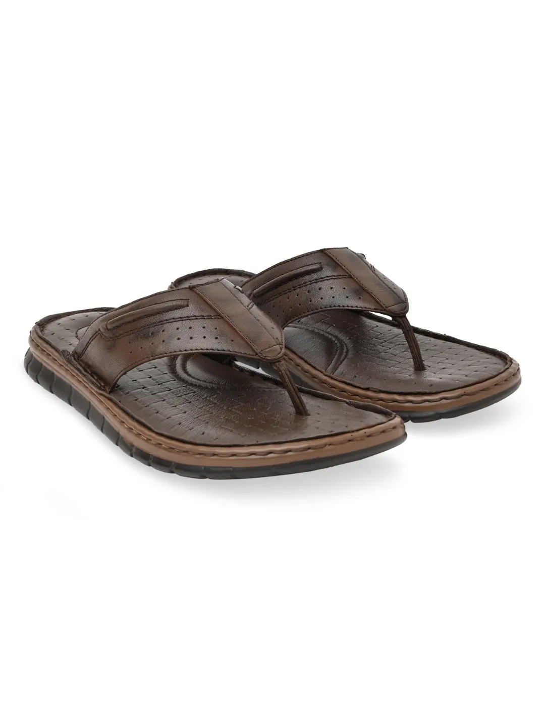 Gucci Espadrilles On Feet Regal Brown Men Casual Leather Sandals