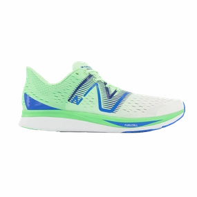 New Balance Fuelcell Sd100 V5 Men's New Balance FuelCell SuperComp Pacer, White/Vibrant Spring Glo, 12 D Medium