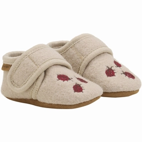 Heeled Ballet Slippers En Fant Moonlight Wool Slippers With Embroidery