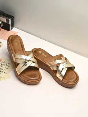 High Heels See Through Kaiva Wedge Cross Slippers